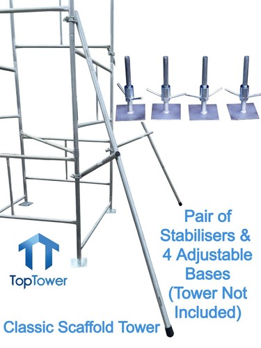 Scaffold tower stabilisers - tower,