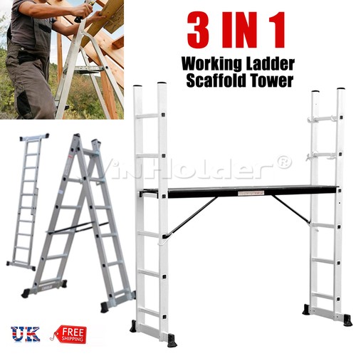 Aluminium multi purpose ladder - aluminium, multi-purpose